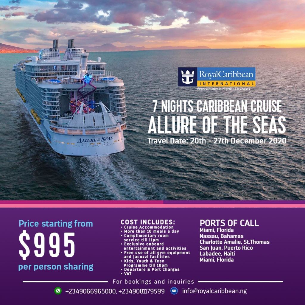 Royal Caribbean International Nigeria – Allure of the Seas – 7 Nights ...