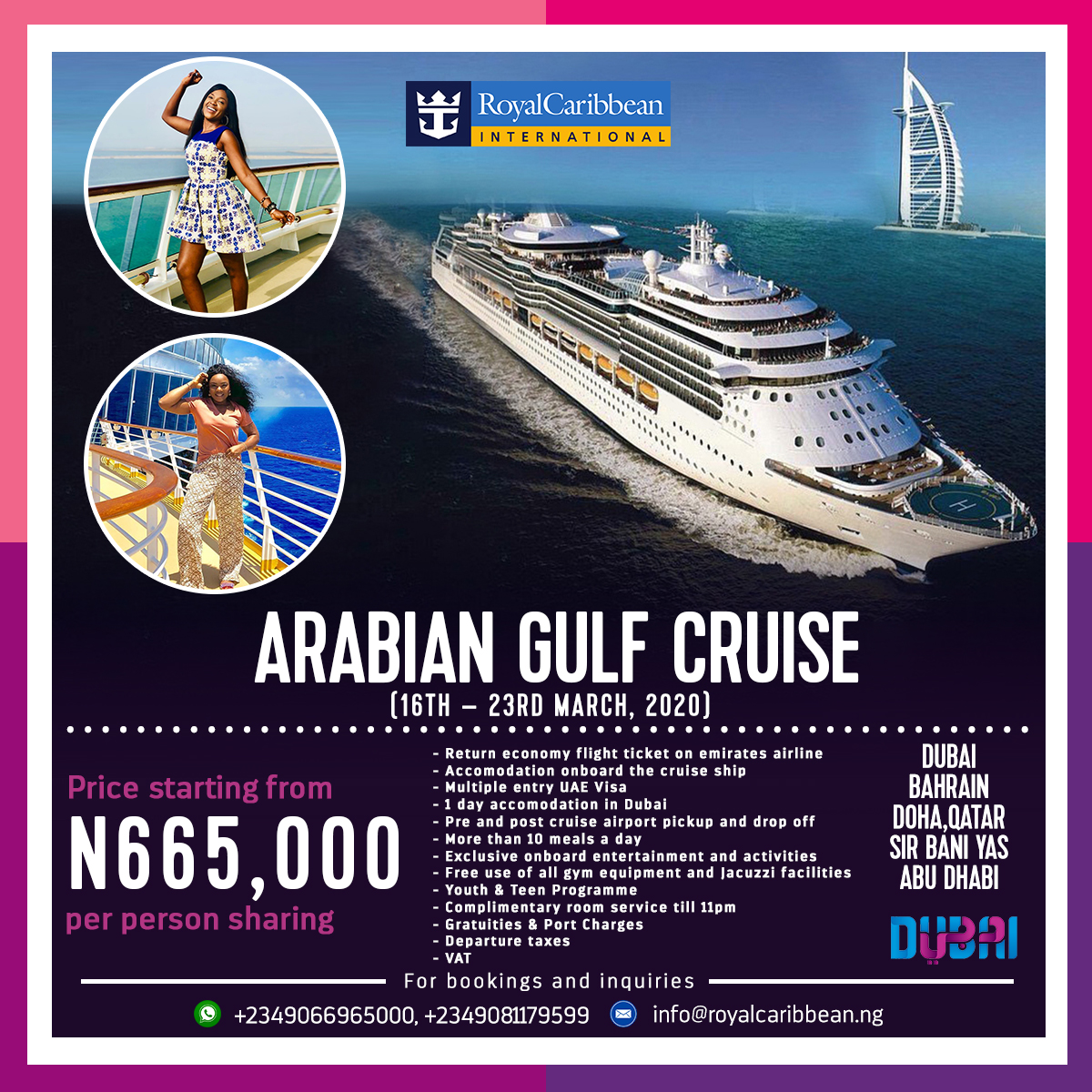 cruise ship company in nigeria